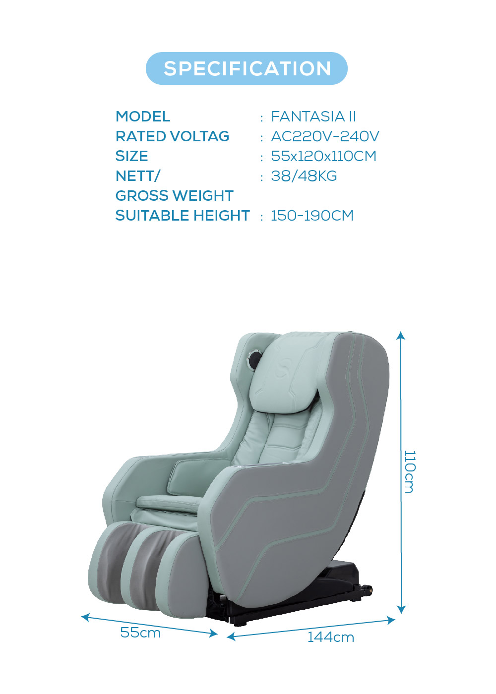 SNOWFIT Fantasia II Intelligent Household Massage Chair